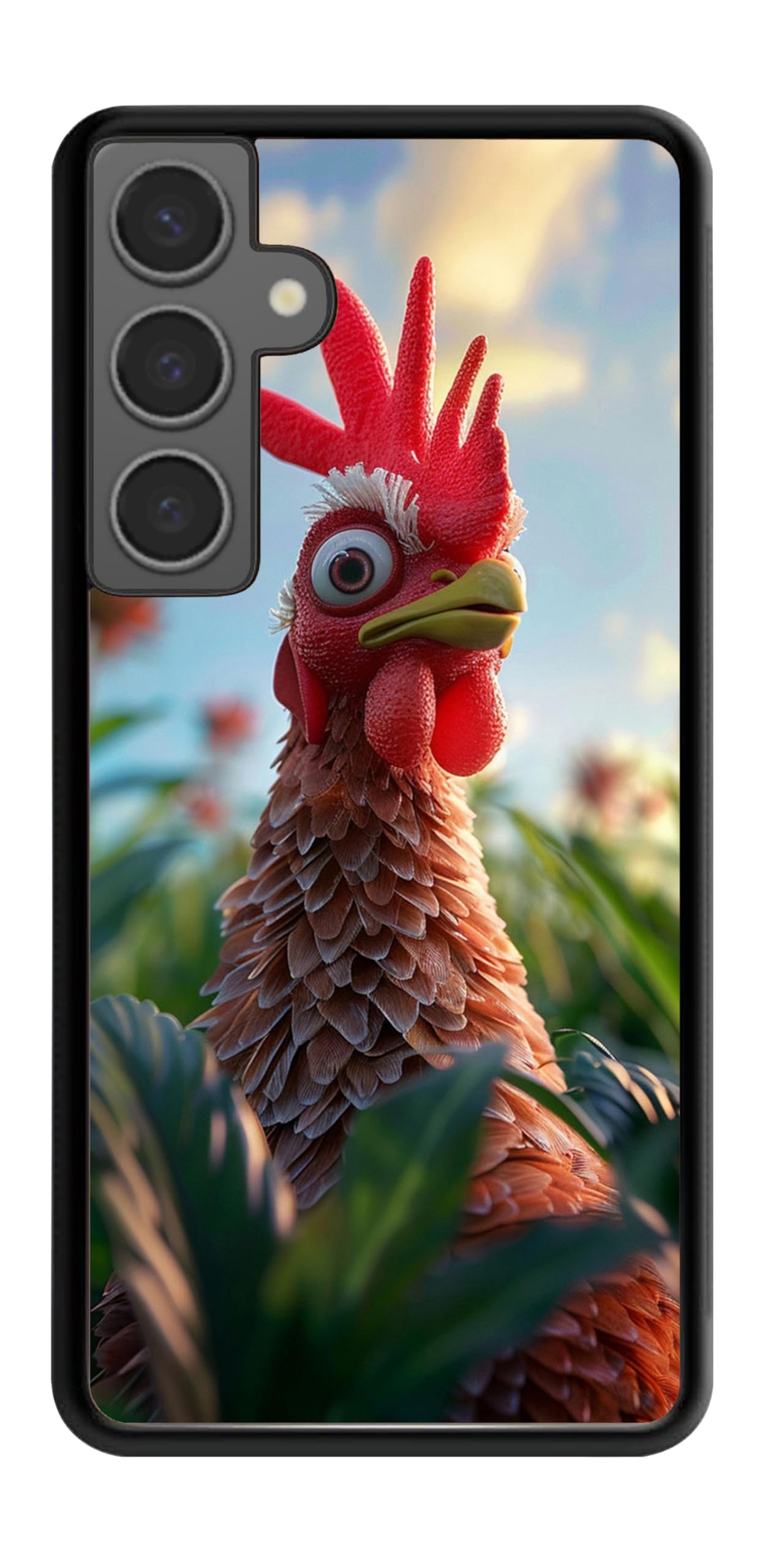 Jeuloth for Samsung Galaxy S24 Plus Case - Wide-Eyed Rooster Designed Phone Cases - TPU Phone Cases - Drop Protection