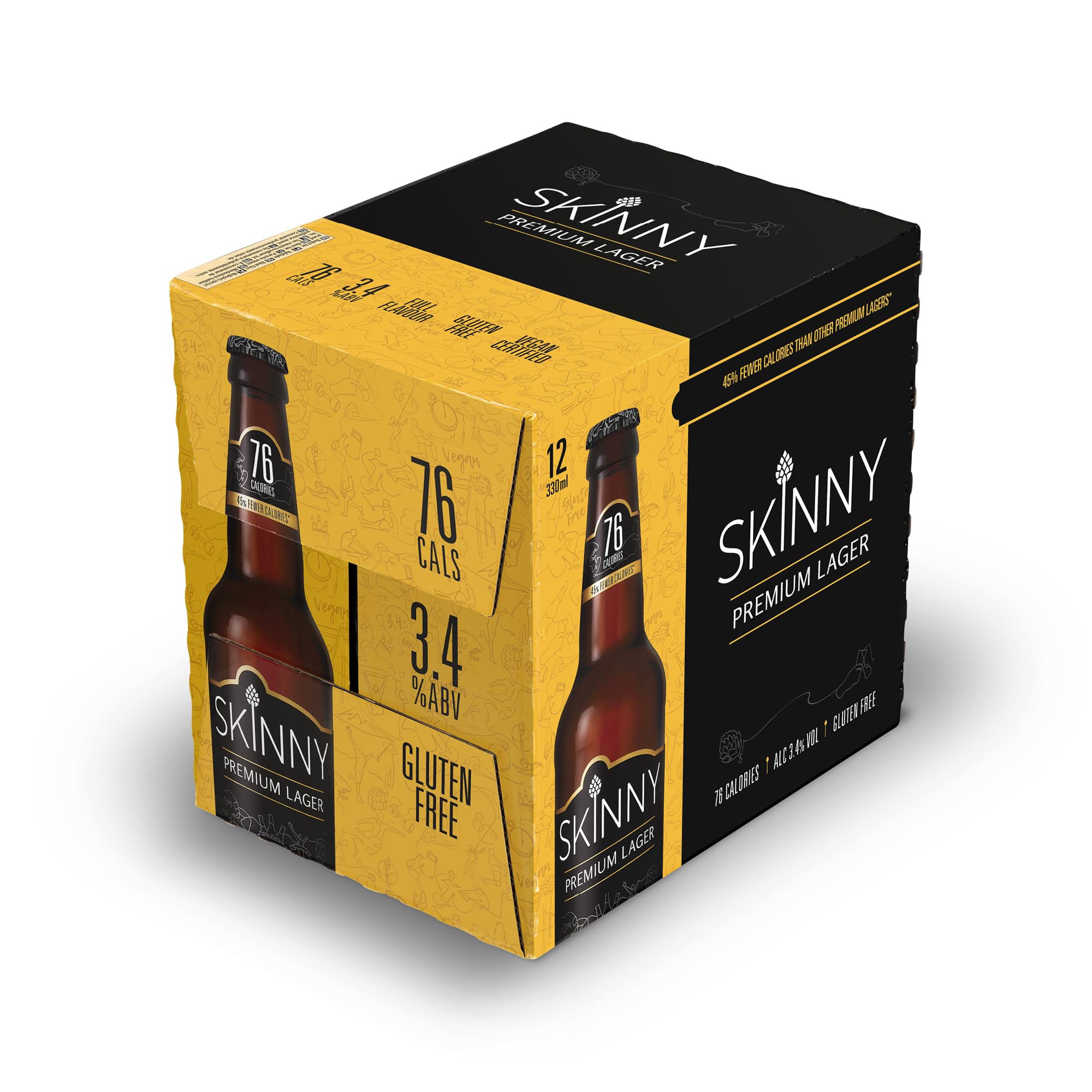 Skinny Lager 12x330ml Bottles