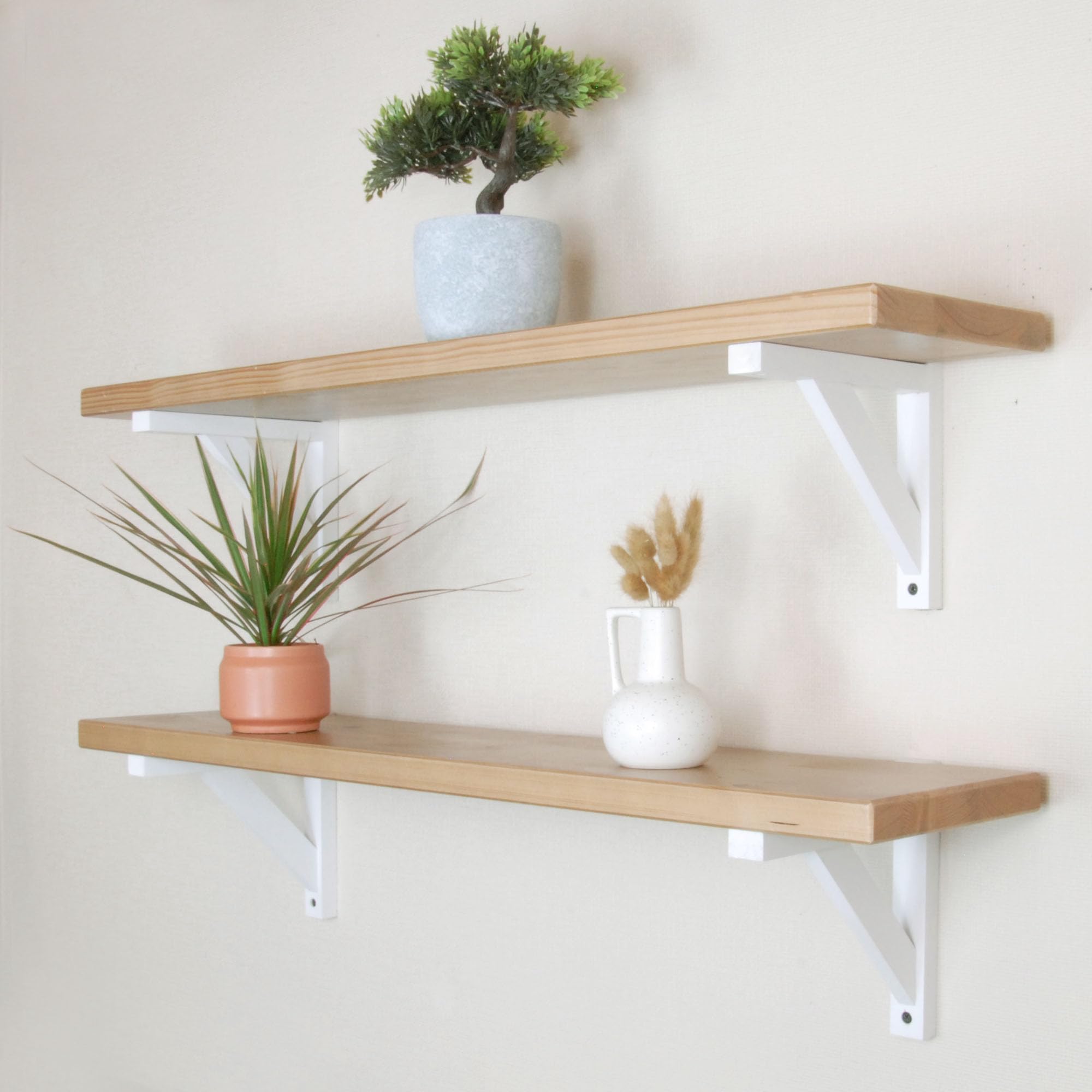 Étagère murale en bois composite blanc 96x18x60 cm | Leroy Merlin