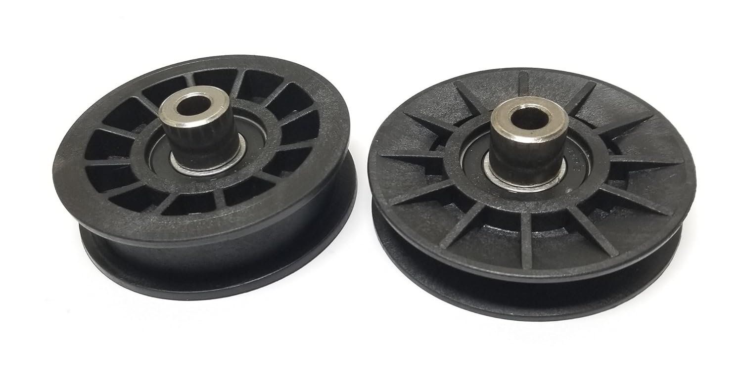 Set of 2 Drive Pulleys Compatible with VIdler for Poulan