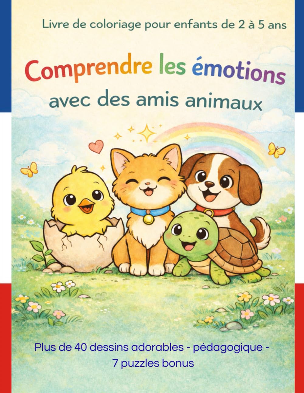 Livre de Coloriage pour Enfants – Comprendre les Émotions avec des Amis Animaux Pour les enfants de 2 à 5 ans | Découvrir les émotions en s’amusant | ... | Livre éducatif grand format A4