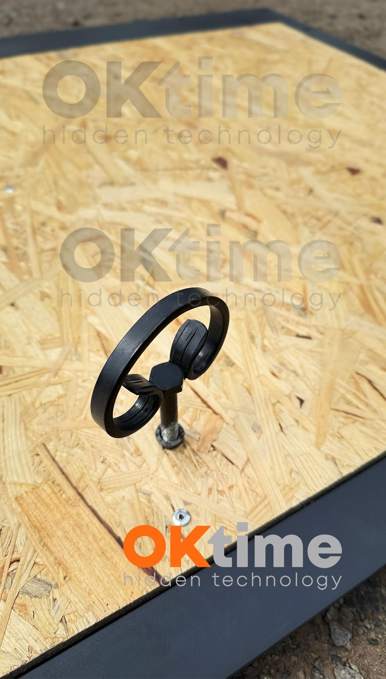 Botola d’ispezione con Pannello OSB Impermeabile - 800 x 800 mm - Coperchio Botola - Portello da Terra - Chiusino Sigillo - Porta Pavimento - Subito Calpestabile - Adatta per la Posa di Laminato