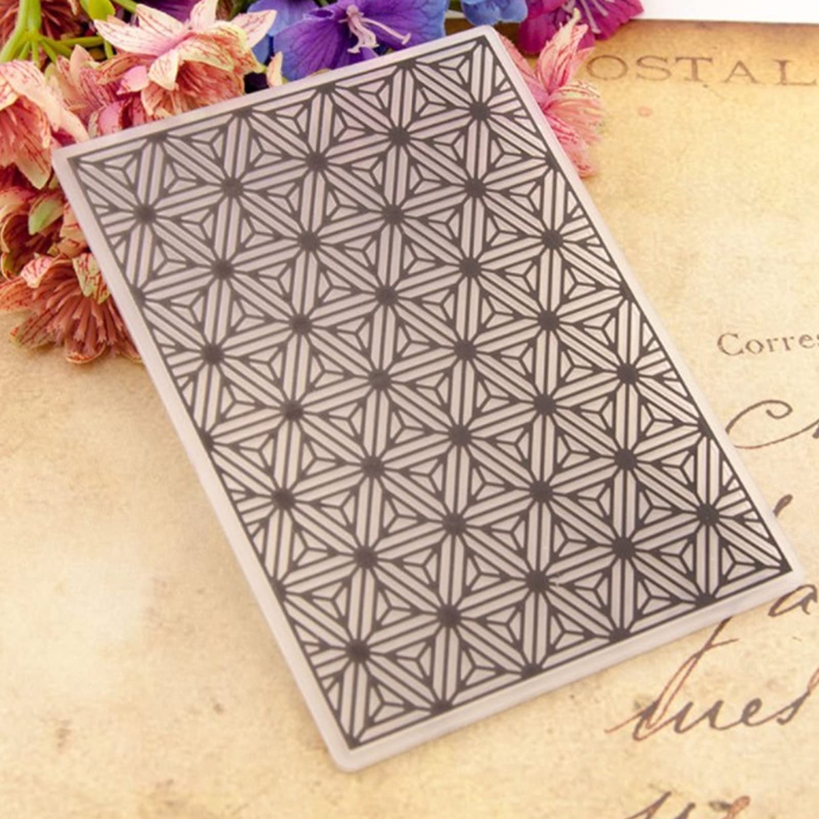 Cartelle Goffratura Plastica A Pois - 12.7x17.8cm Per Scrapbooking - Stampi Fai Da Te Per Biglietti - Foto 3