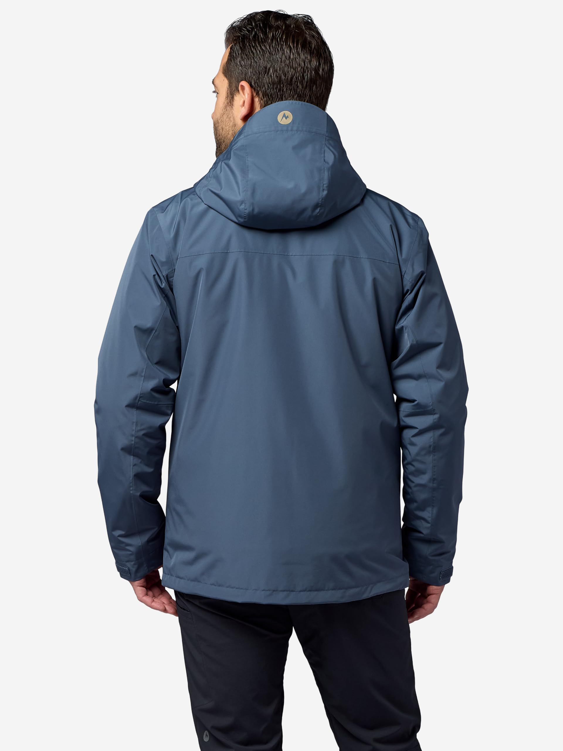 Marmot Giacca Ramble Component da uomo, giacca impermeabile, leggera con cappuccio 3 in 1, giacca antipioggia antivento, giacca a vento traspirante, Thunderhead, M