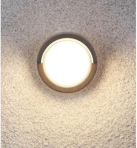 Miniatura 2 de Pathson Apliques de pared para exteriores, 8 W, 4000 K, luces LED impermeables para exteriores, iluminación hacia arriba y hacia abajo, para porche,