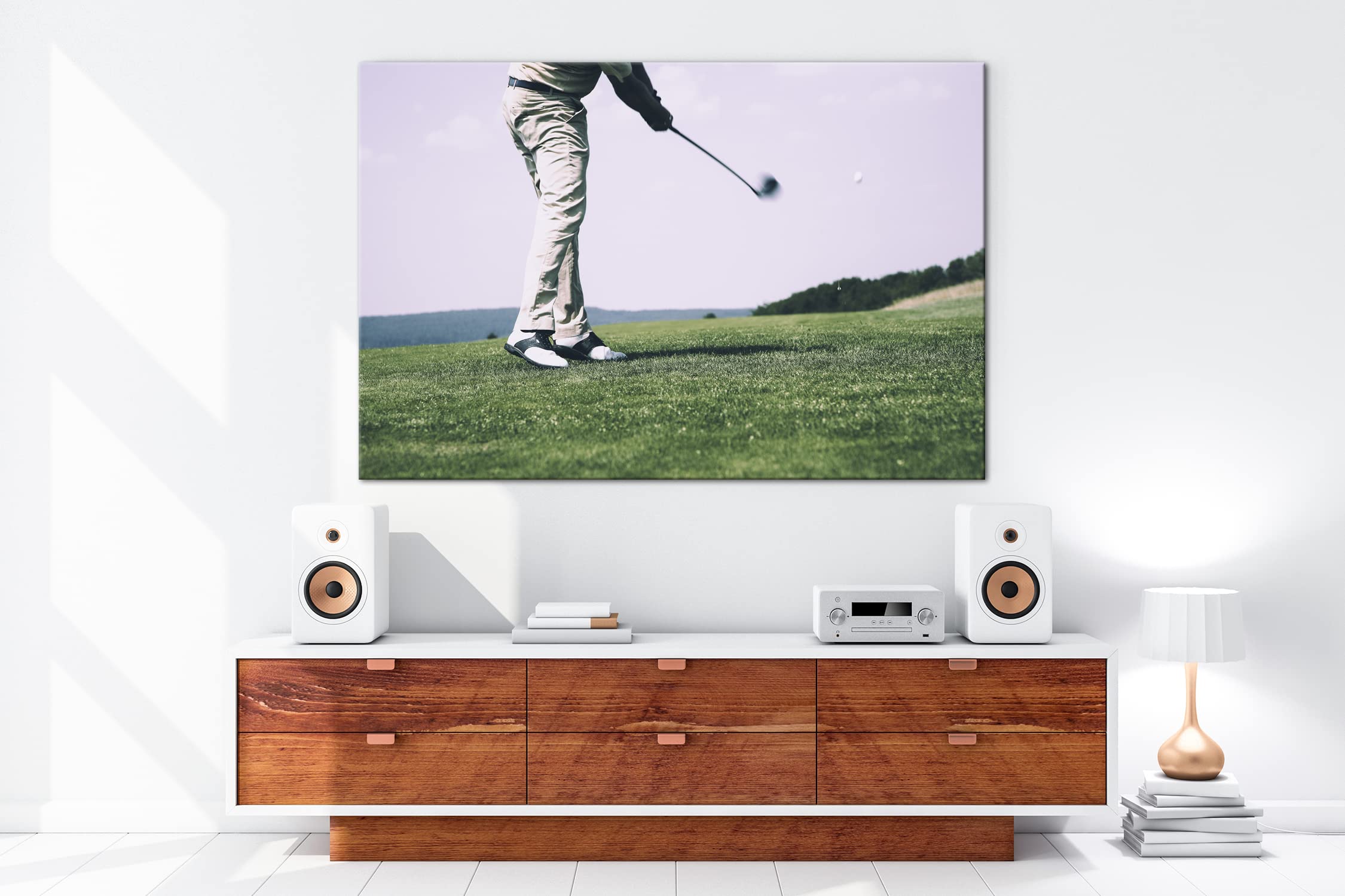 esperto giocatore di golf, formato: 120 x 80 cm, stampa digitale di alta qualità con cornice, senza poster o poster