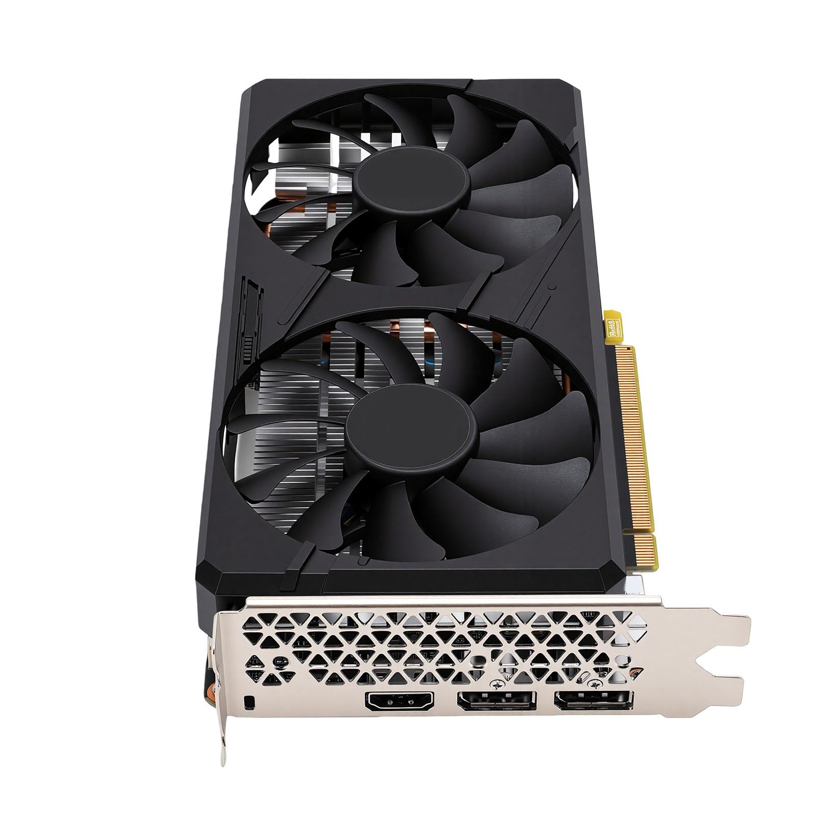 Bewinner Karta Graficzna 6 GB GDDR5, 192-bitowa Karta Graficzna do Gier z Dwoma Wentylatorami, HDMI i 2 Portami DisplayPort PCI Express 3.0 X16