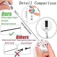 Vista 4 de KAGNAL 5 portatarjetas retráctil con clip, tarjetero con nombre para enfermera, enfermería, estudiante, médico, asistente médico, trabajador