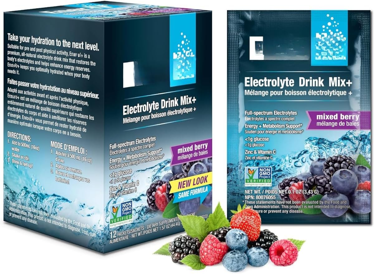 Sp0rt Electr0lyte Drink Mix, Ene3rgy & Me3tab0lism Supp0rt, Mixed Berry - 12 Sachets