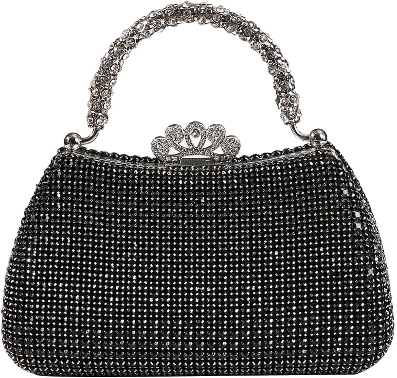 Dreubea Women's Beautiful Tote Evening Bag Fashion Shiny Rhinestone Clutch Handbag