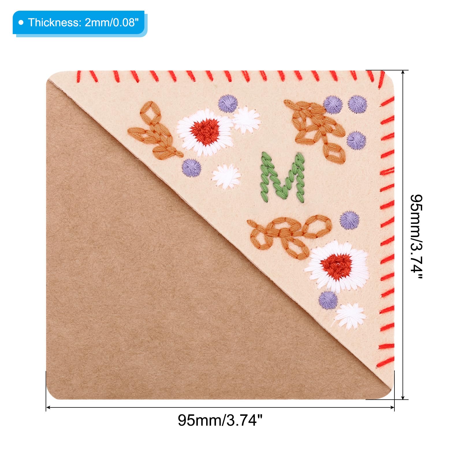 PATIKIL Personalized Embroidered Corner Bookmark - Image 2