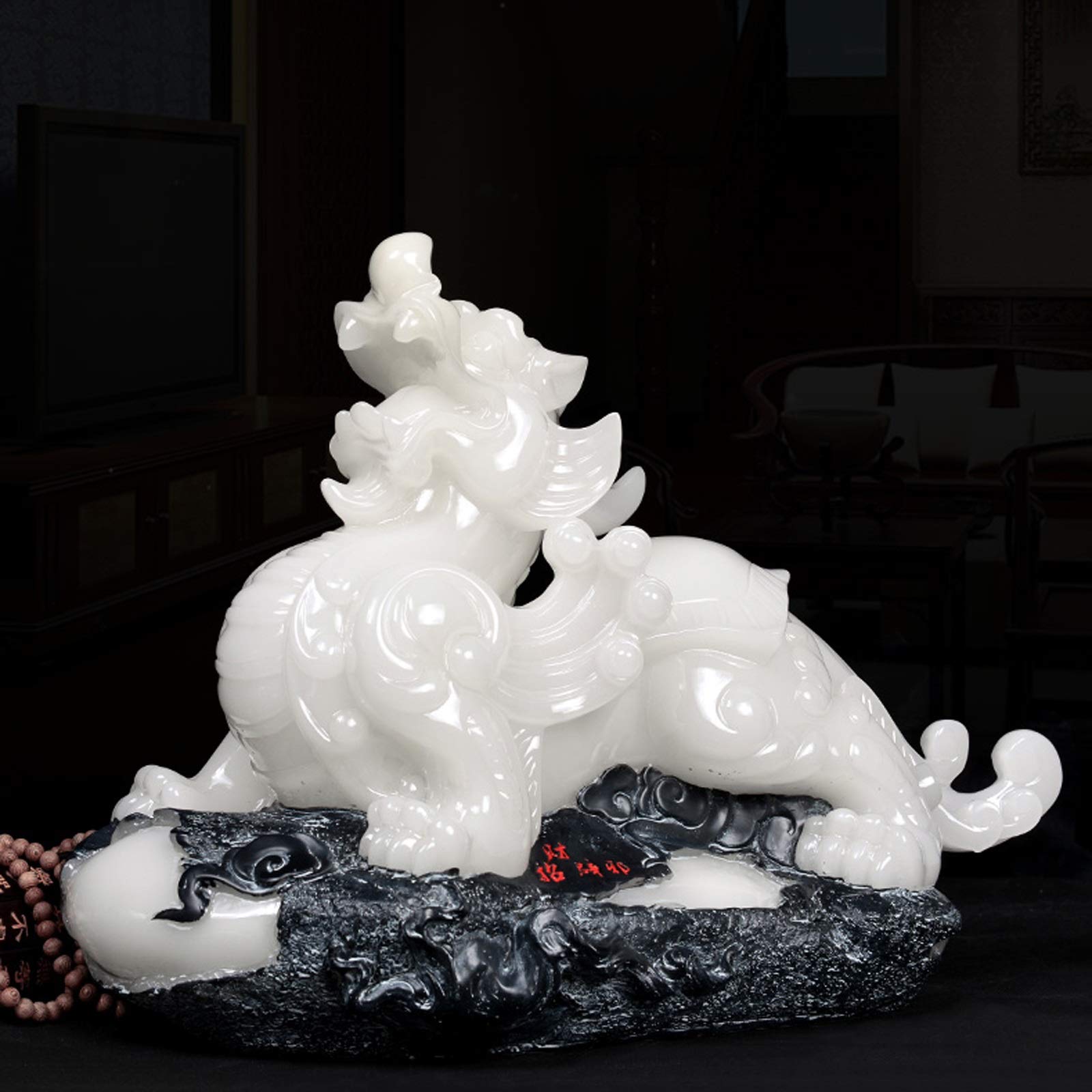 Dekoracja Feng Shui Białe Odważne ozdoby Otwierające prezenty Odważne ozdoby Salon Lucky Dekoracje Ozdoby biurkowe Odpowiednie do wysyłania rodziny i przyjaciół Ozdoba Posągi