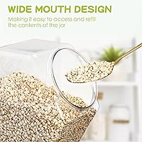 Vista 4 de Dandat 12 Pack 73 oz Hexagon Candy Jars Plastic Cookie Jars Bulk with Lid Clear Candy Containers for Kitchen Counter Wide Round Mouth Holders for