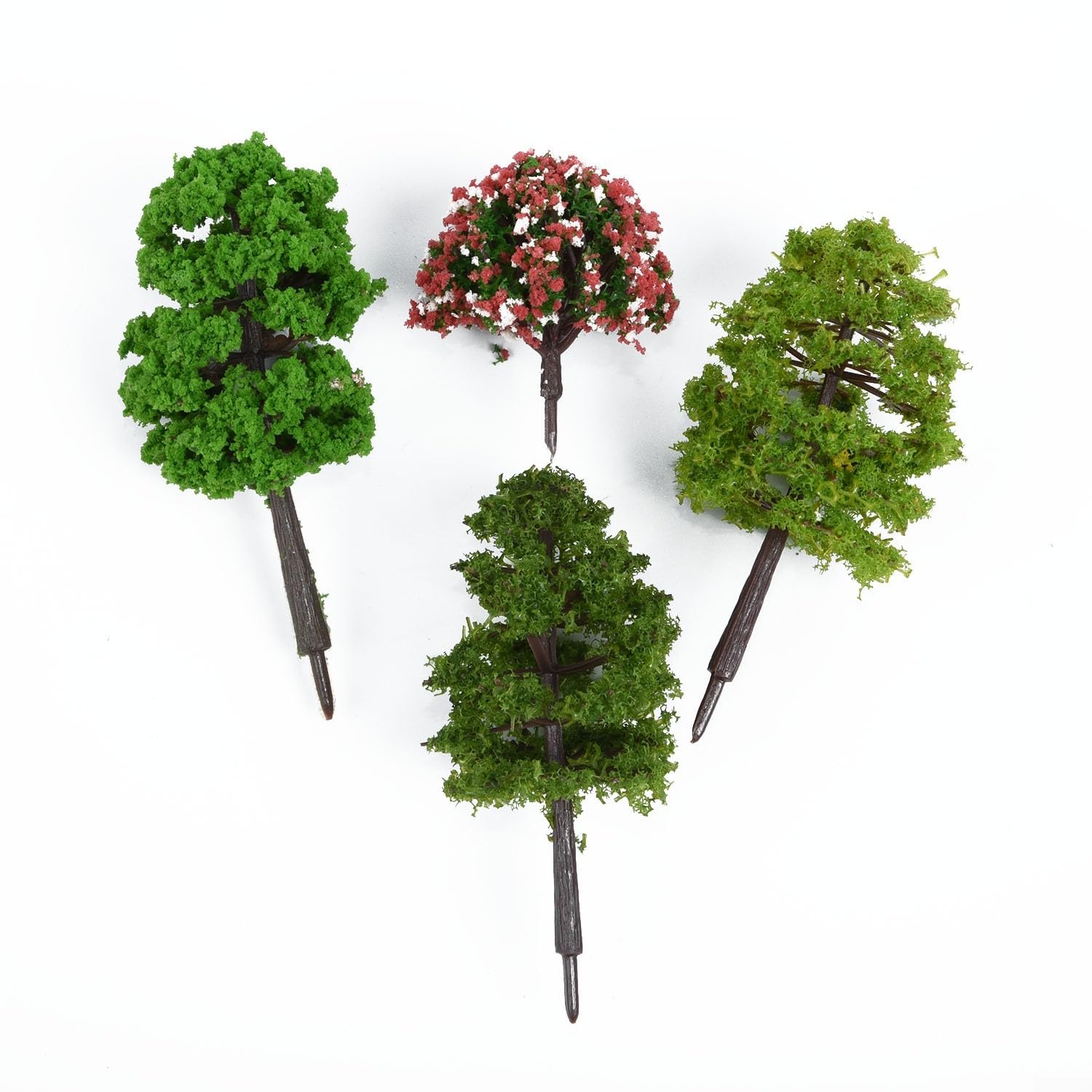 Collezione di 70 alberi modello per HO Z TT Scale Train Layout e paesaggio giardino