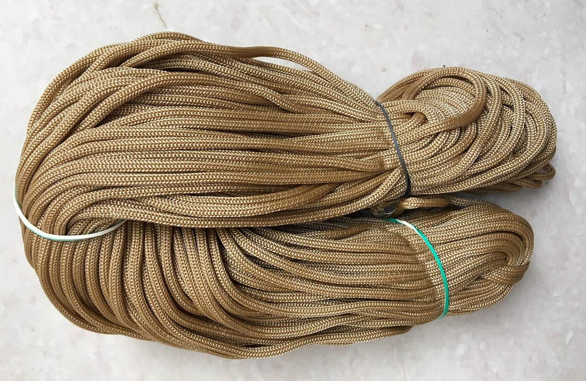 Bright Home Decor™ 4 mm Nylon Thread/Cord for Macrame Craft Project (Golden Brown, 50)-image-8