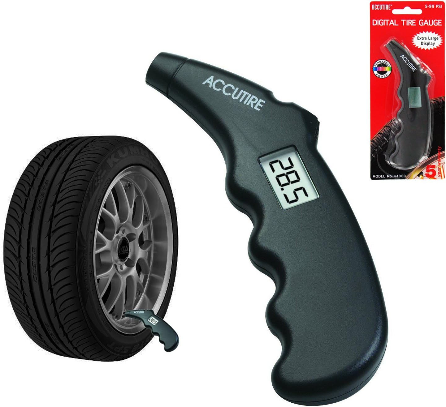Accutire MS-4400B Pistol Grip Digital Tire Gauge