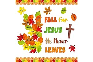 Fall in Love with Jesus: 94-Piece Bulletin Board Set for Classroom and Church