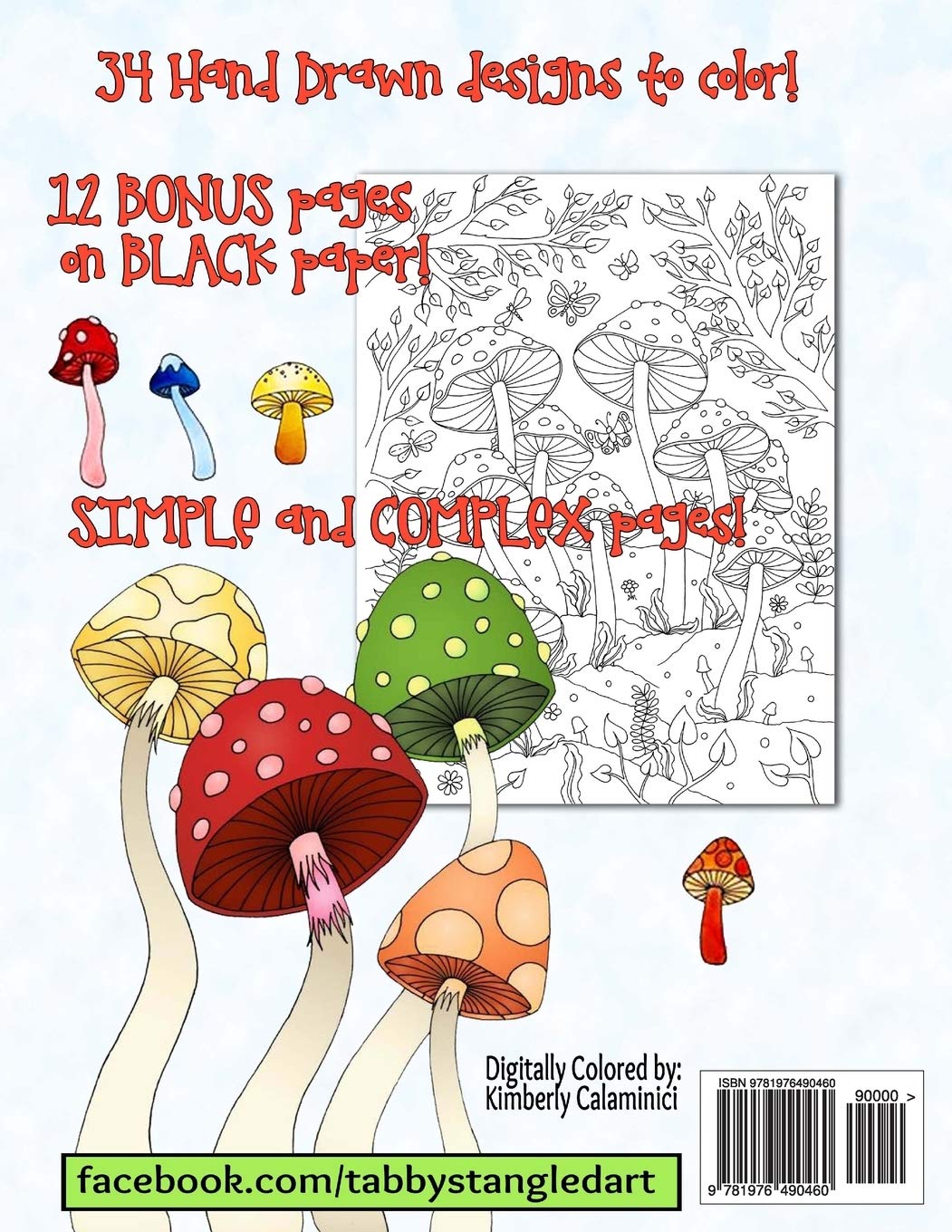 Magical Mushrooms: Adult Coloring Book