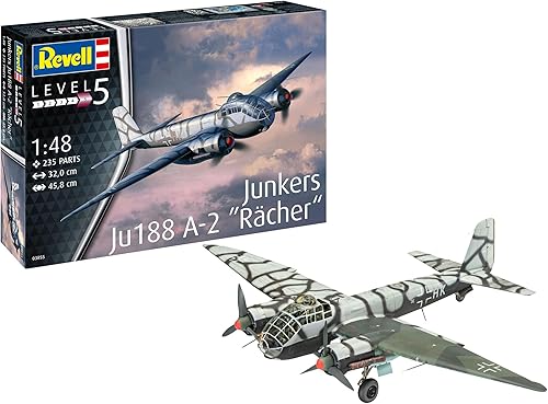 Revell 03855 Junkers Ju188 A-2 "Rächer 148 Escala sin construirsin pintar Kit de modelo de plástico