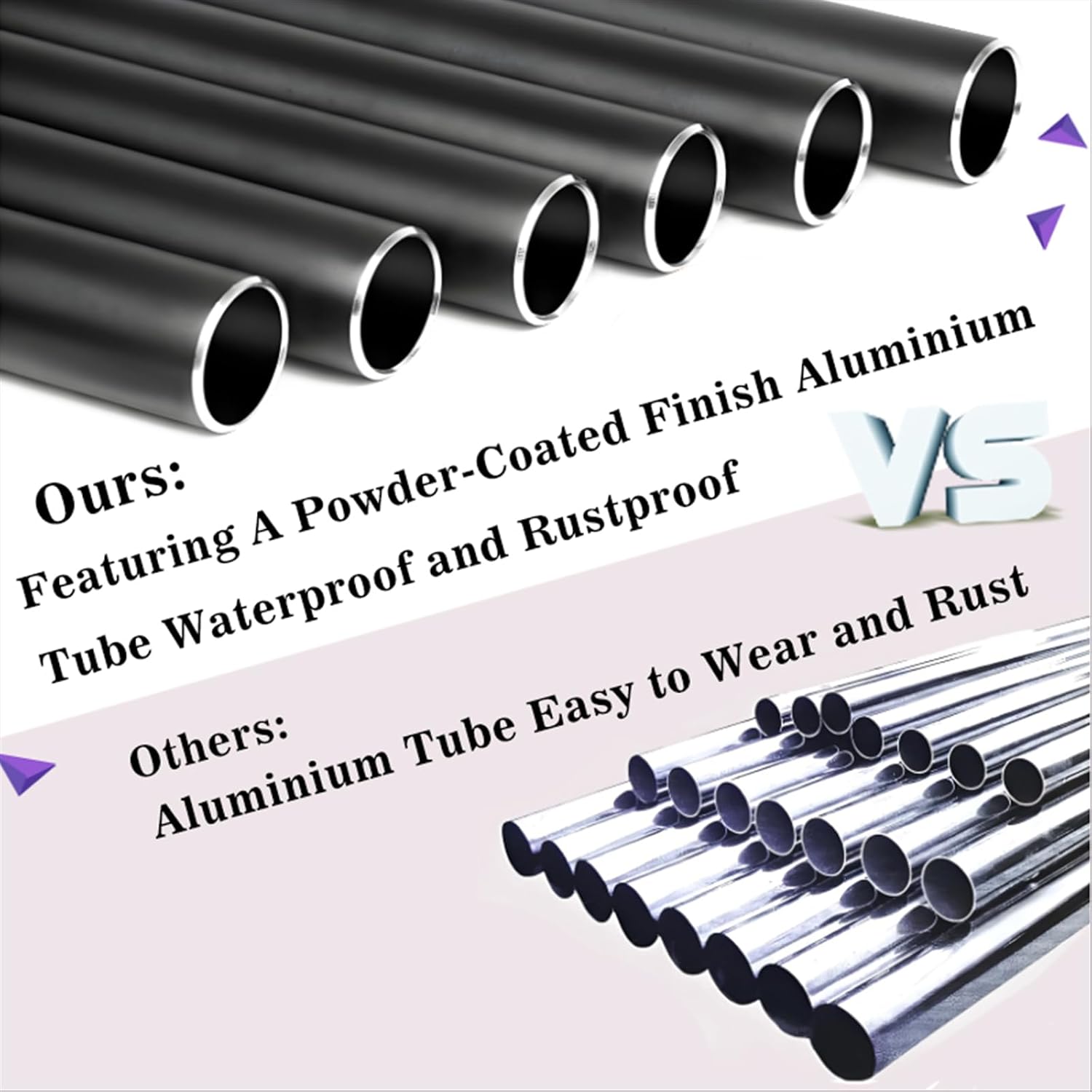 Outdoor Wind Chimes,6 Tubes,Pendant with Patterns - 32 Inch Black Metal Wind Chimes, Weatherproof & Rustproof Wind Chime for Outside,Garden,Patio,Porch - Decorative Windchime - Image 4