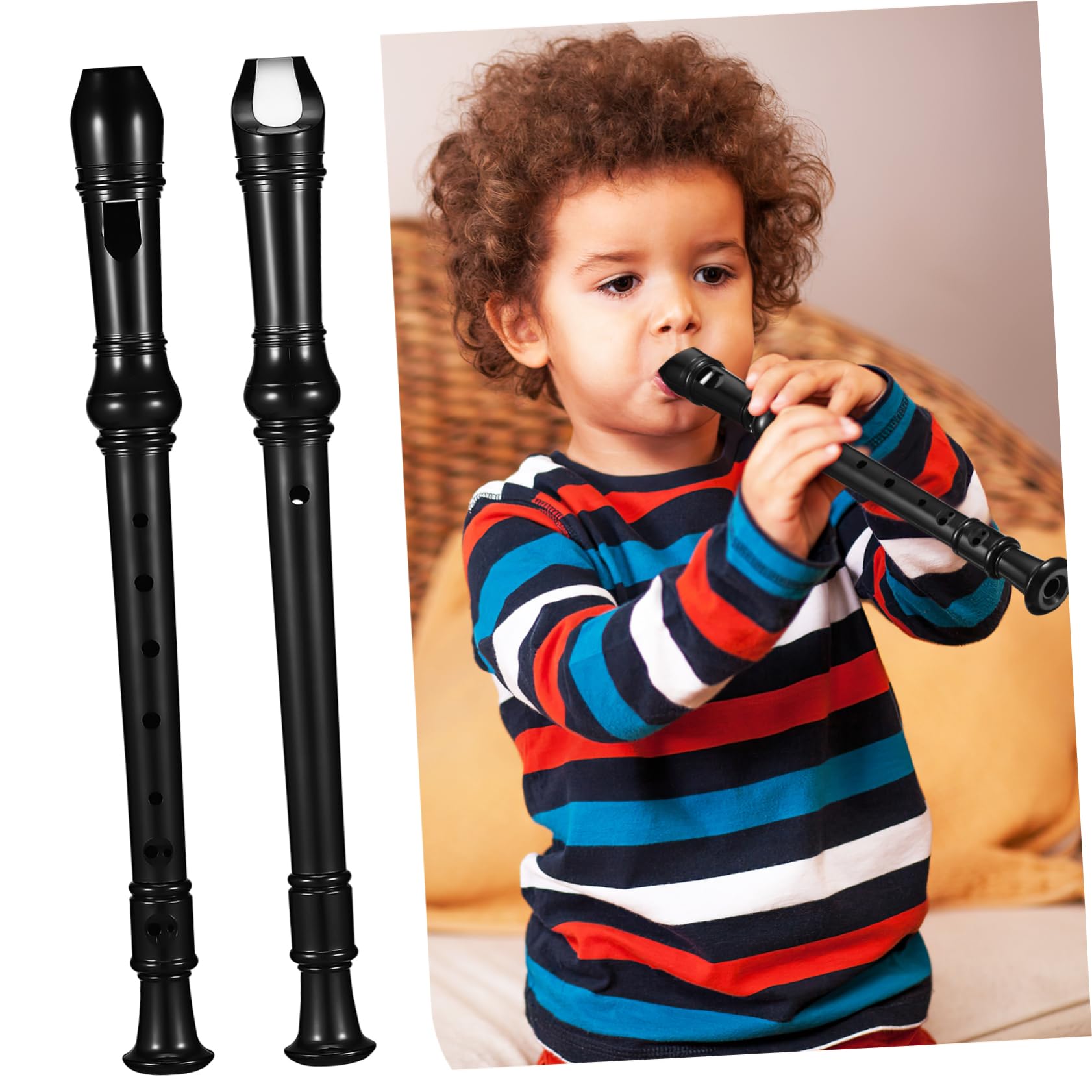 Kisangel 1 Set 8 Recorder Set Cleaning Swab Sticks Clarinet Flute 8 Hole Cleaner Flutes for Beginners Teens Instruments Kit Musical Instruments Recorder Instrument 8 Hole Flute Flannel