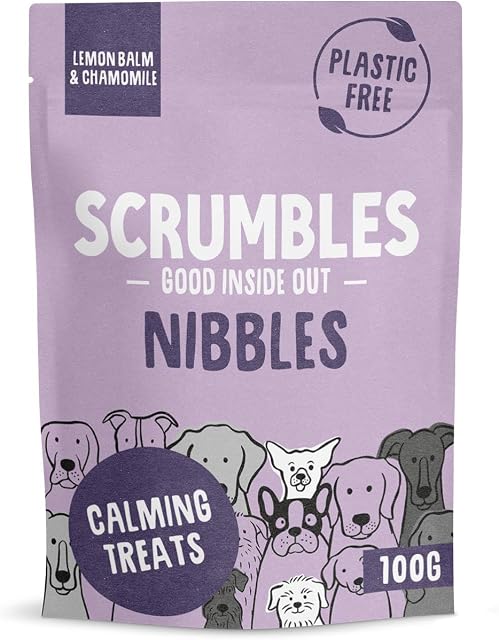 Scrumbles Nibbles, 100% Natural, Calming Dog Treats, Grain Free Turkey Training Treats, 100g pouch