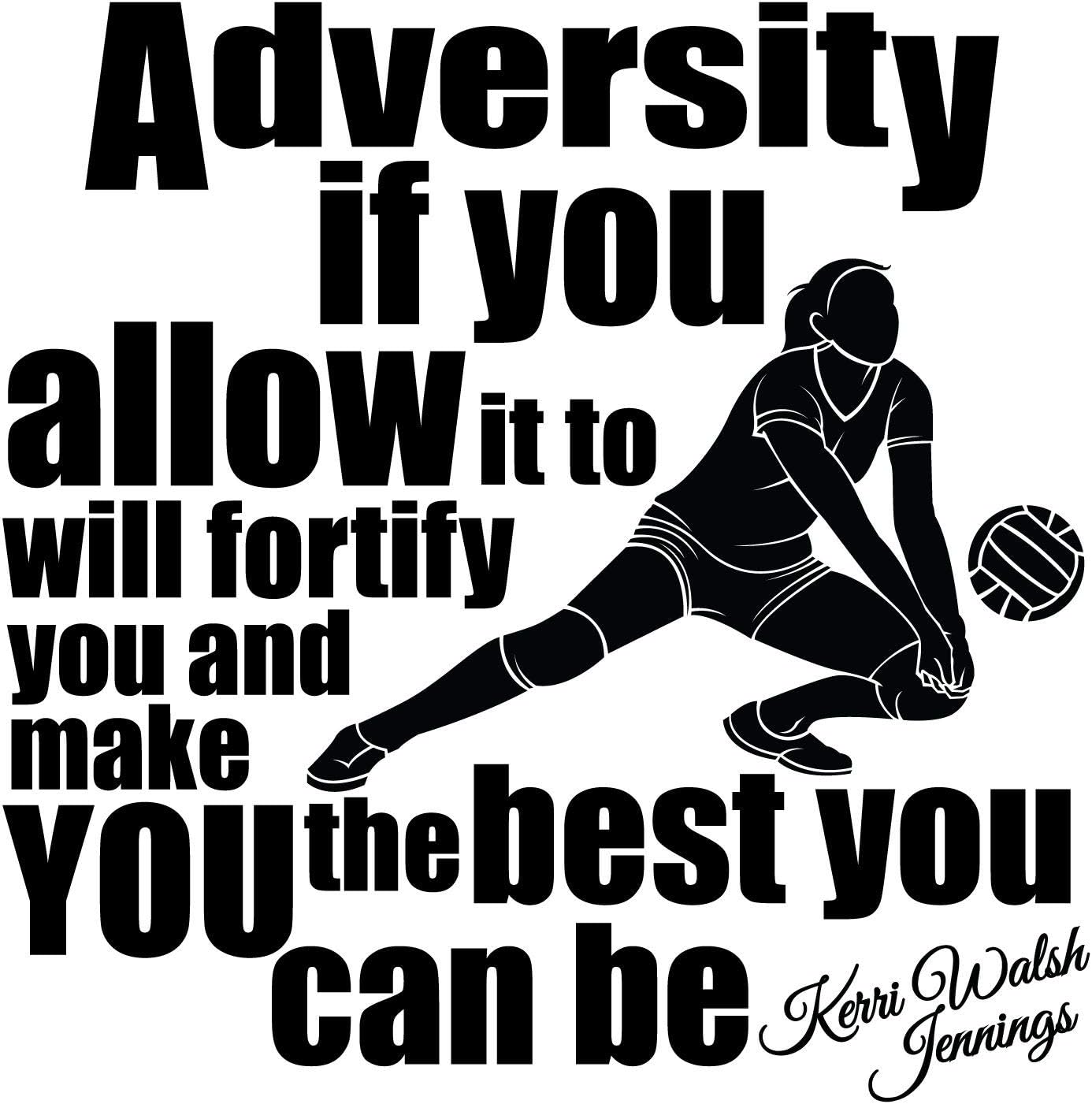Kerri Walsh Jennings Quotes Amazon.com: Diy Stick And Peel Wall Kerri Walsh Jennings Volleyball Quotes  Decal - 16" X 16" Vinyl Home Adhesive Decoration Sticker | Adversity If You  Allow It To Will Fortify You And