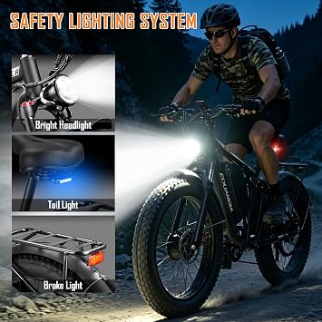 Peak-9000W-Dual-Motor-Electric-Bike Adults, 58V Peak 34AH Max 48MPH 105Mi