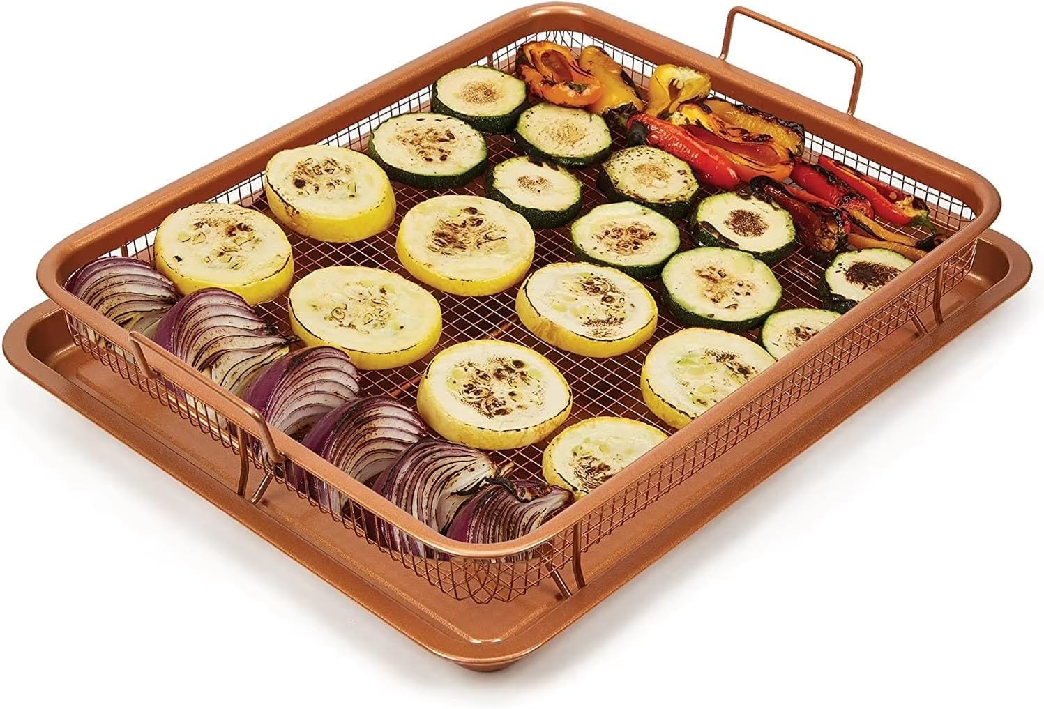 Parini Copper 2 Piece Crisper Air Fryer Set for Oven