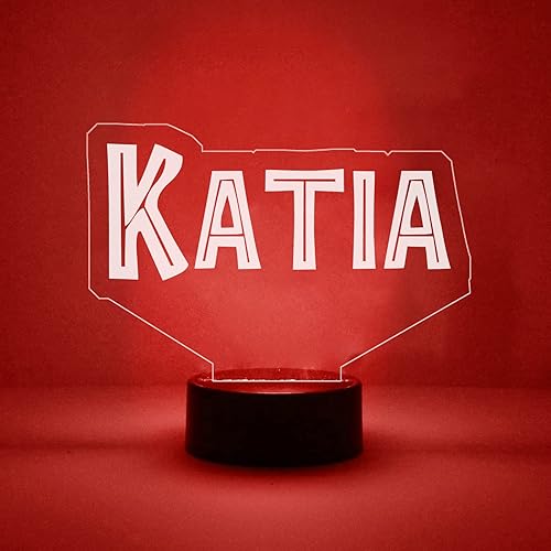 Luz de nombre personalizada lámpara de noche LED para niños y adolescentes control remoto 7 cambios de color cueva de hombre decoración de sala de