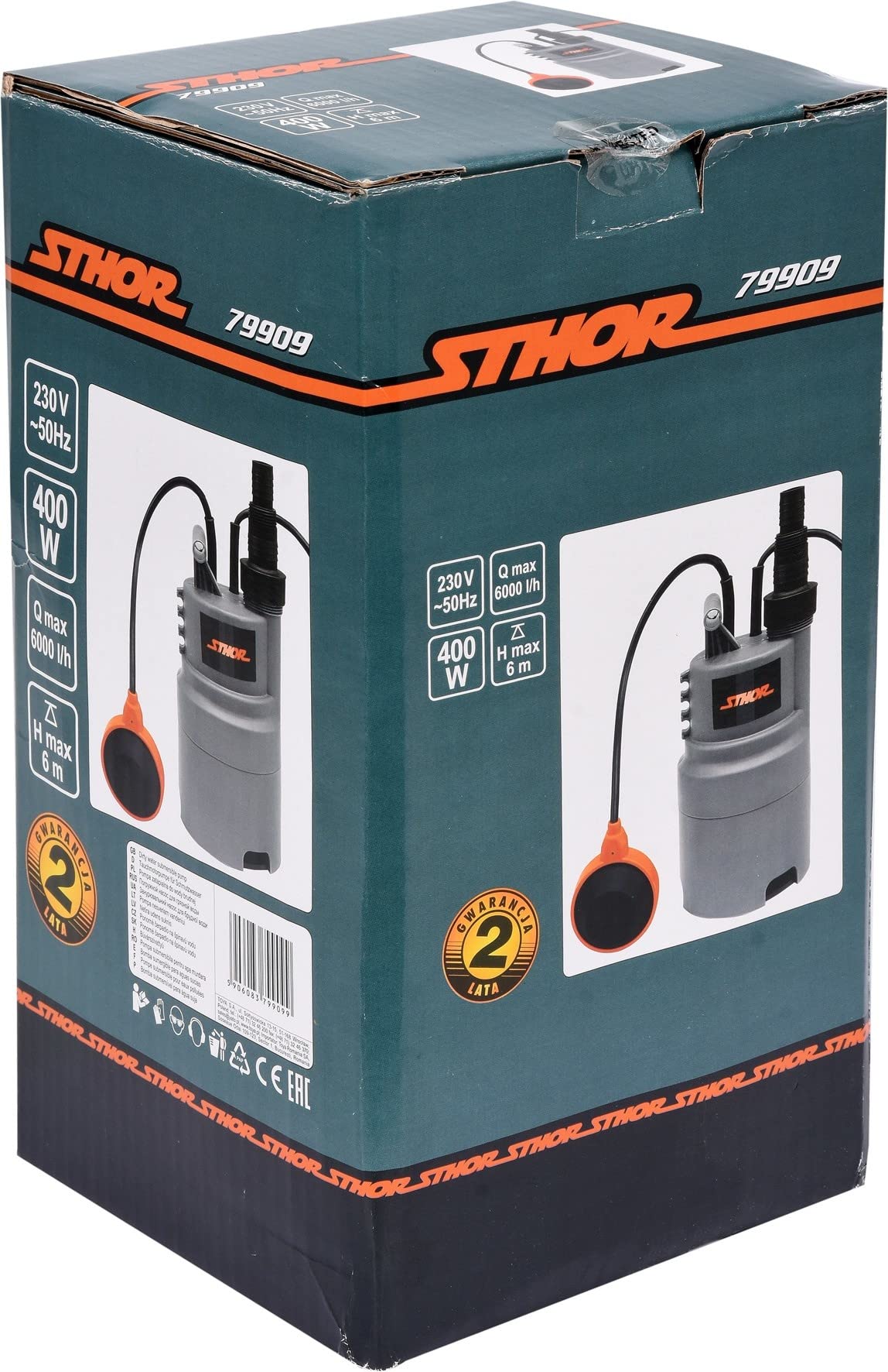 POWER_UP 79909 Bomba Sumergible Agua Sucia 400W