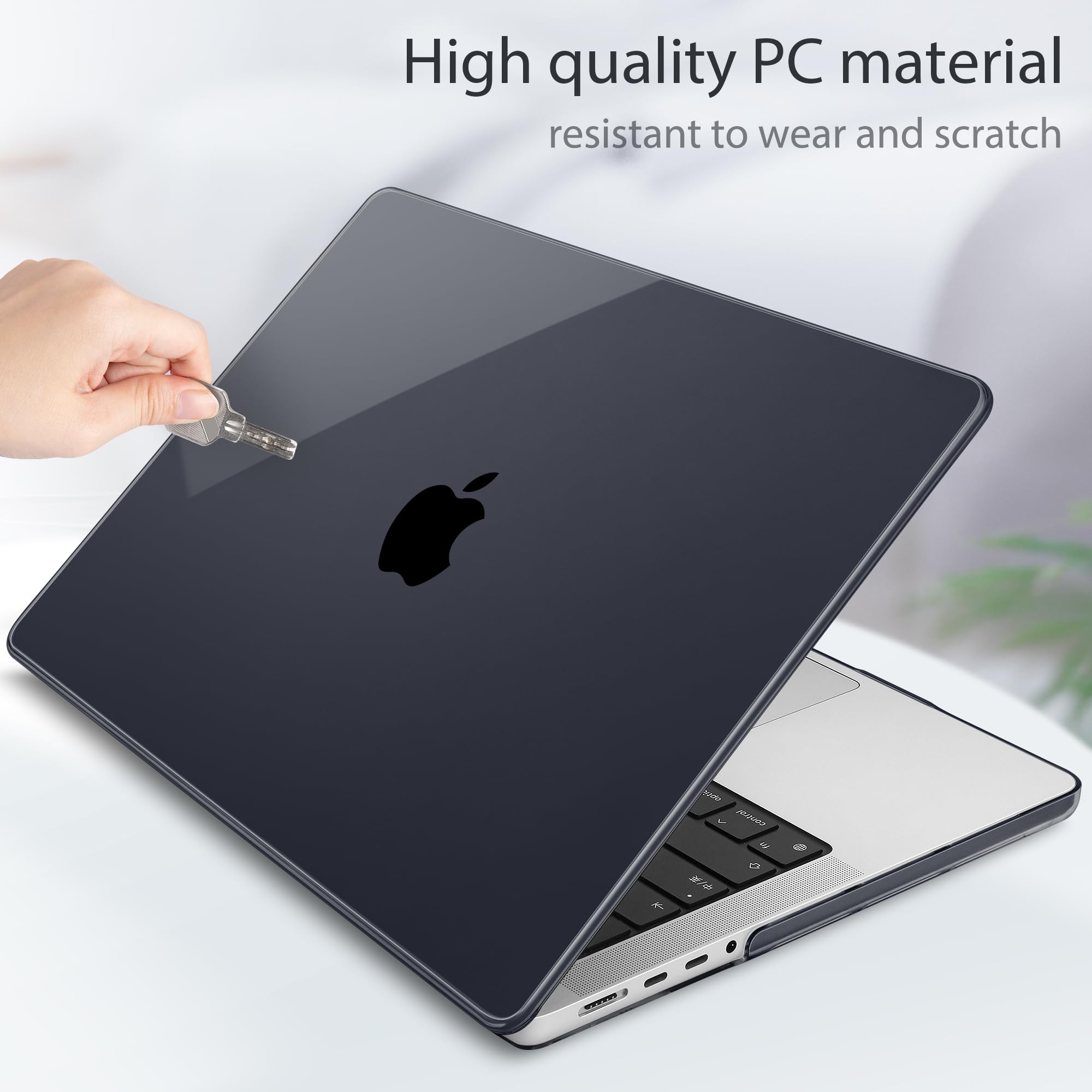 Tuiklol for MacBook Pro 16 inch Case 2024 2023 2022 2021 Release A3403 A3186 A2991 A2780 A2485 M4/M3/M2/M1 Pro/Max Chip,Hard Shell Case Screen Protector with Retina Display & Touch ID,Pink: Crystal Black