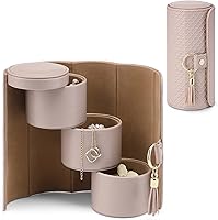 Vista 41 de Vlando Viaggio - Joyero pequeño, caja de almacenamiento para accesorios de viaje A. Gris