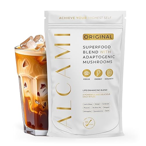 Mushroom Coffee Alternative, Superfood Blend, 10X Concentrated Extract with Lion’s