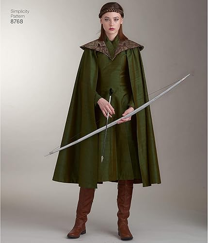 Miniatura 5 de Simplicity 8768 Vestido de cosplay de fantasía para mujer, patrón de costura, tallas 14-22