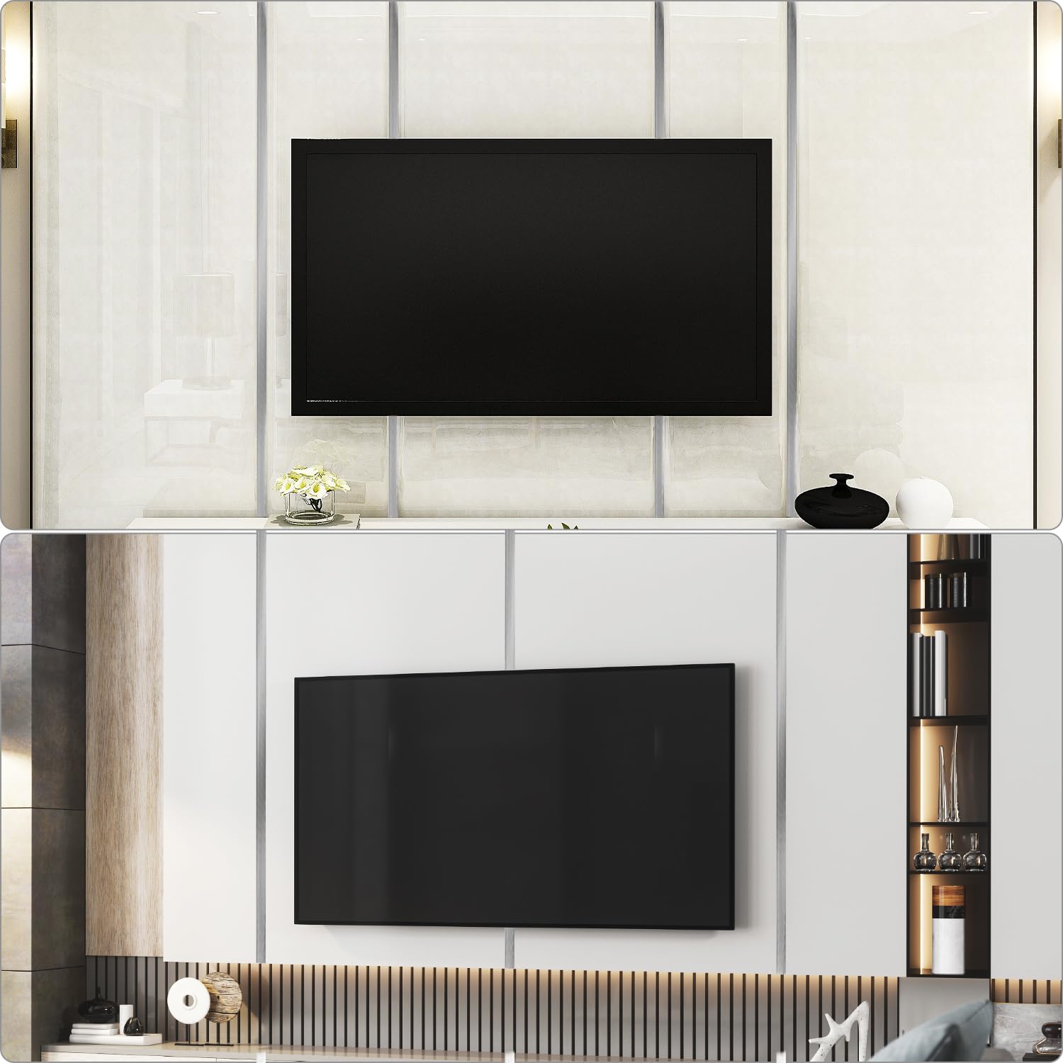 QWORK® Listwa ścienna ze stali nierdzewnej, 20 mm x 5 m, szczotkowane wykończenie, srebrna, odklej i przyklej, do dekoracji ścian, ramy lustra, wypełnienia szczeliny kominkowej i innych