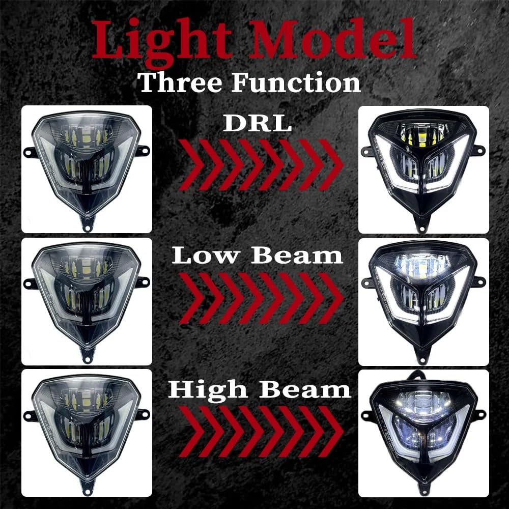 Dirt Bike Reflektor Pasuje do Beta RR 2T 4T 125 200 250 300 350 390 430 480 RACING RX 300 Motocross Offroad reflektor motocyklowy