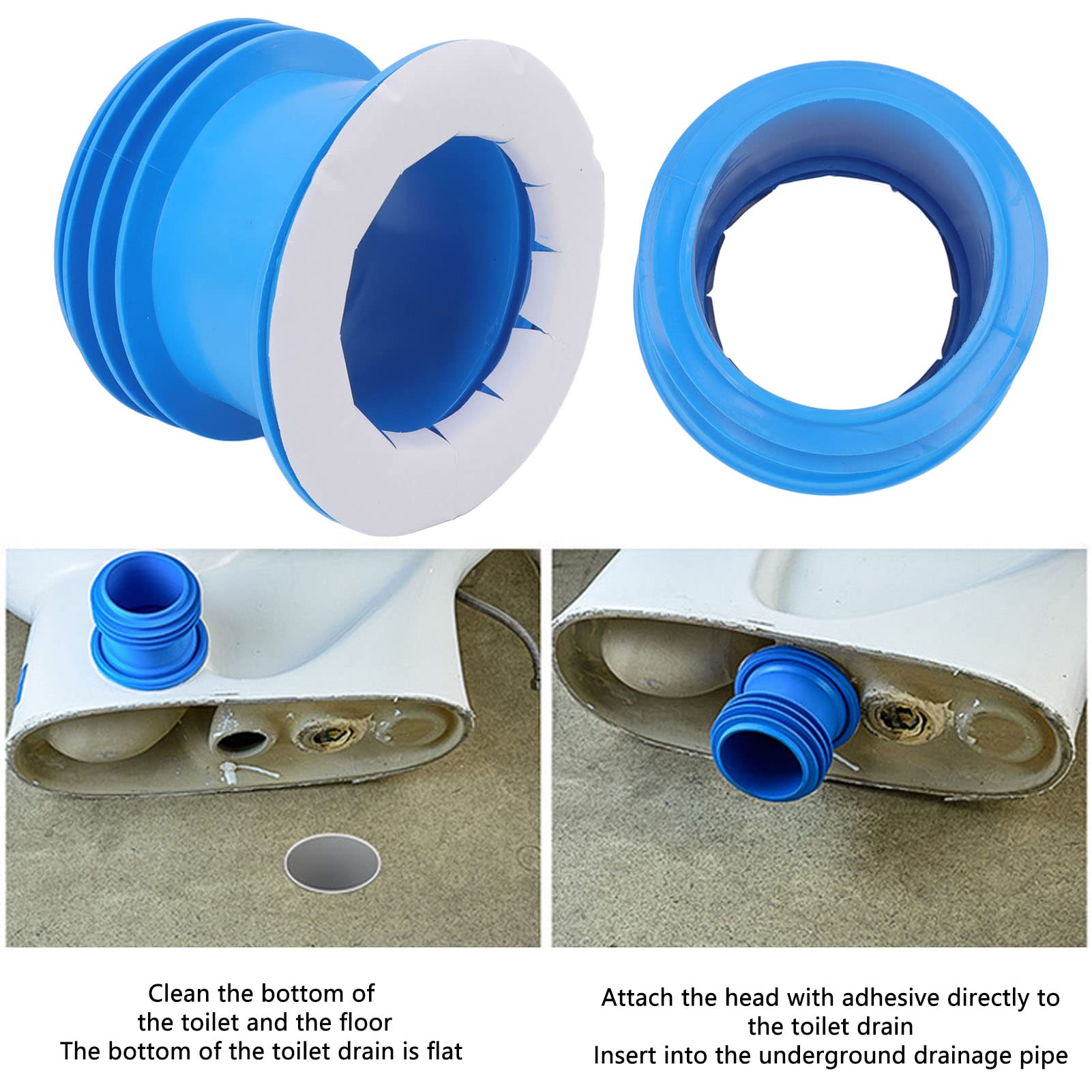 Universal Toilet Seal Ring – Wax-Free Rubber Bowl Gasket, Thickened Flange Connector, Fits 3"–4" Outlets, Leak-Proof Replacement For Home & Hotel Bathrooms