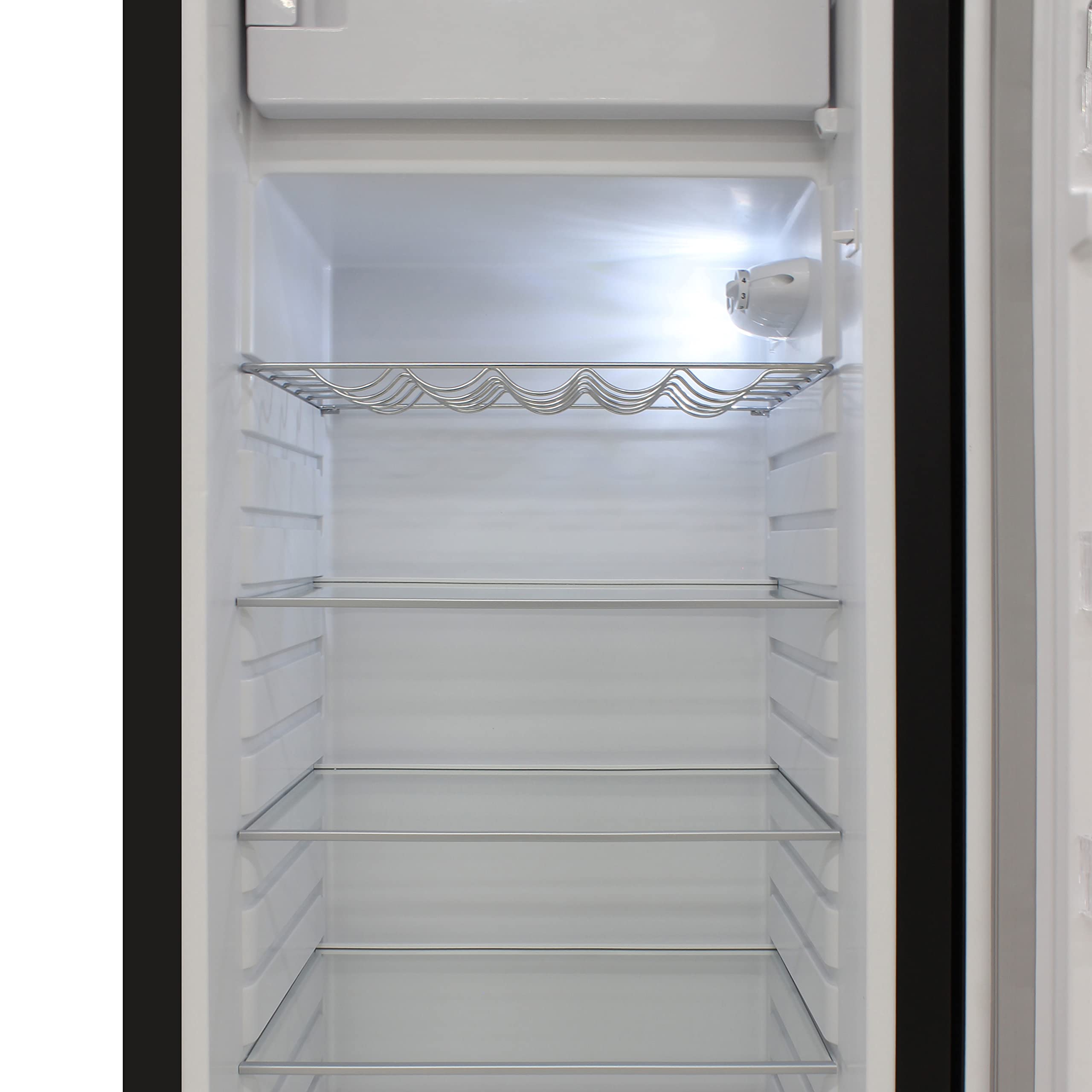 BRAMA Retro Fridge with Top Freezer 9.9 Cu.Ft. Full Refrigerator for Apartment, Condo, House, Kitchen, 24-Inch, Black on Fridge.com