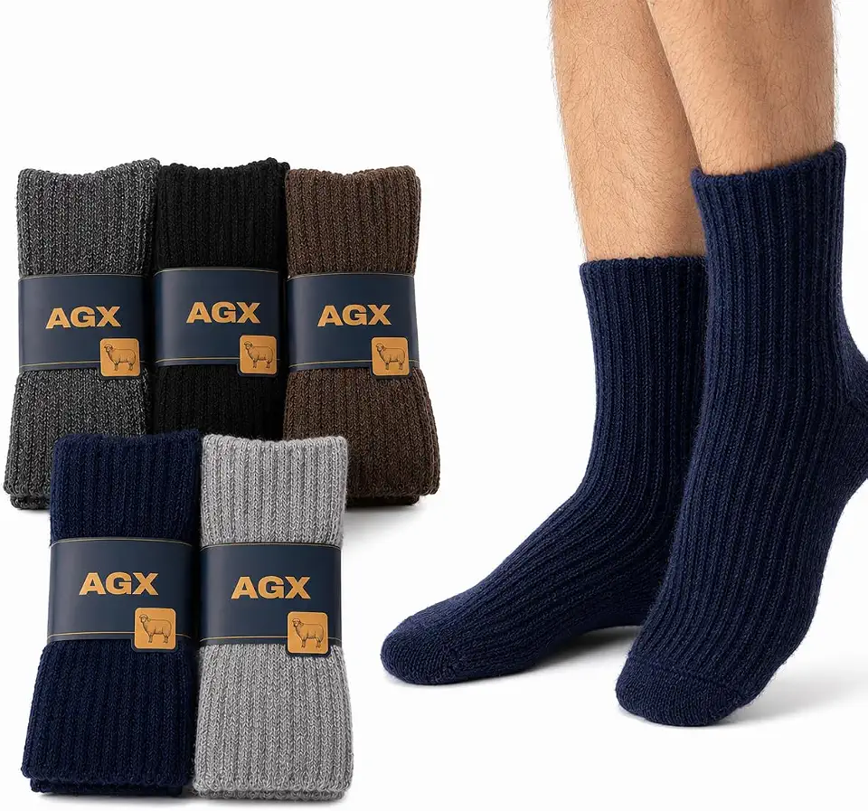 Kit Meia Masculina de Lã Cano Médio 3, 6 0u 12 pares Conforto Térmico, Maciez e Aquecimento para o Inverno (12)