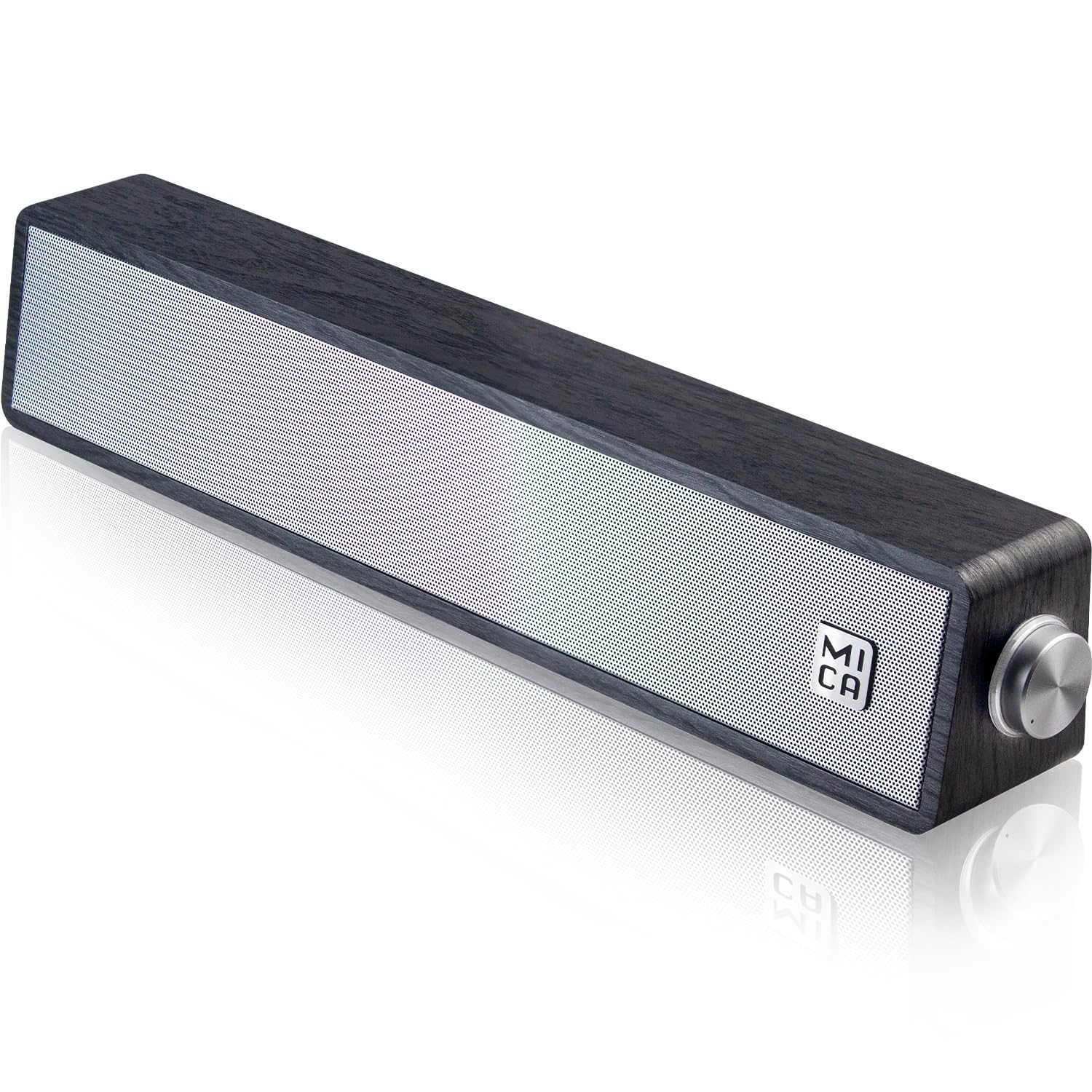 Barra de sonido MICA M30T con audio Bluetooth mejorado y diseño en ángulo para PC