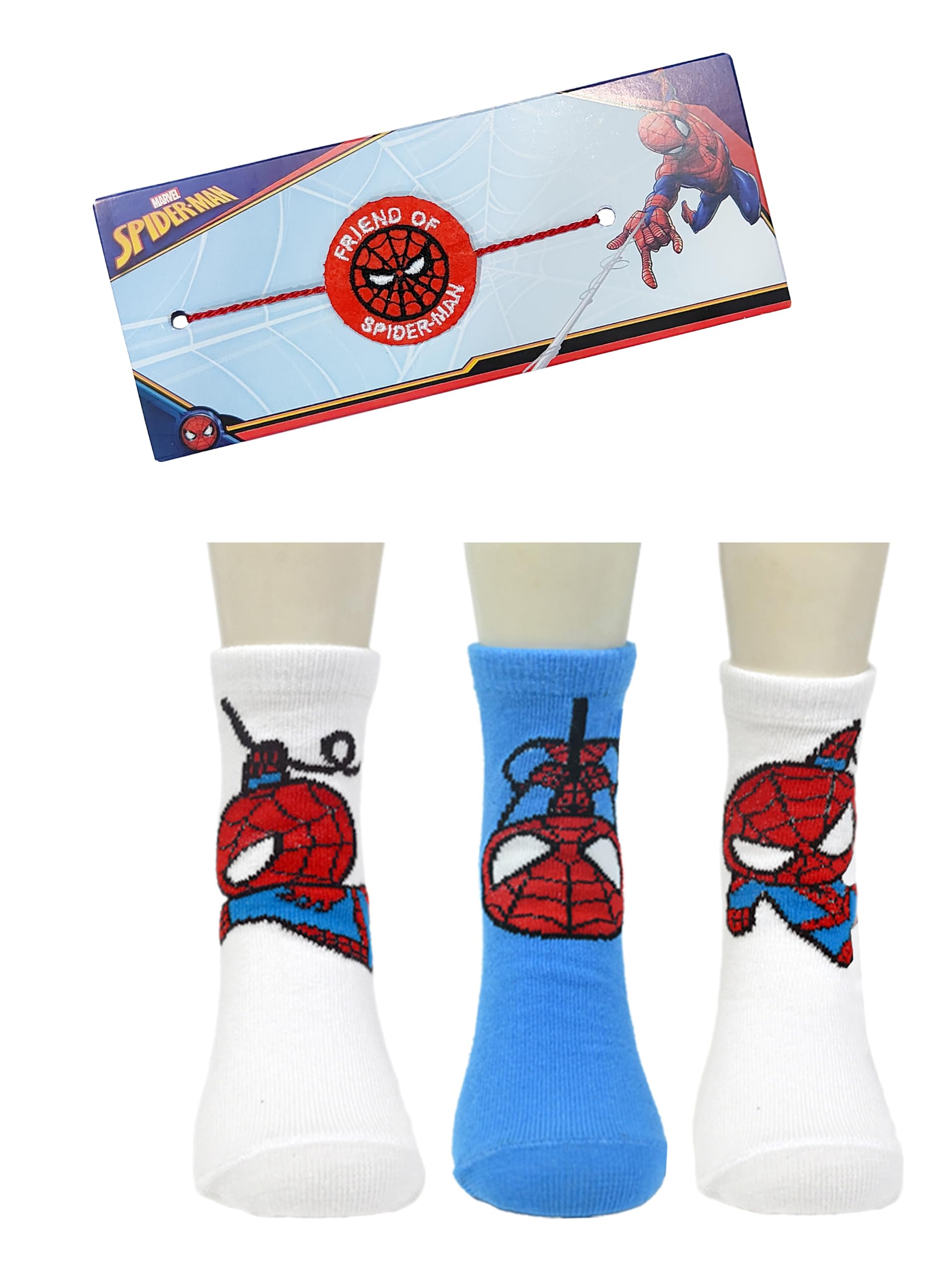 Yellow Bee OFFICIALLY LICENSED Marvel Spider Man Rakhi Theme Gift Set for brother with Roli Chawal, Multicolor Return Gift-image-19