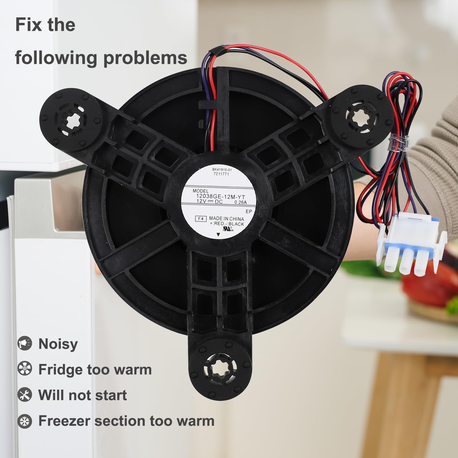 Amazon.com: WR60X35365 WR60X27189 Freezer Evaporator Fan Motor for