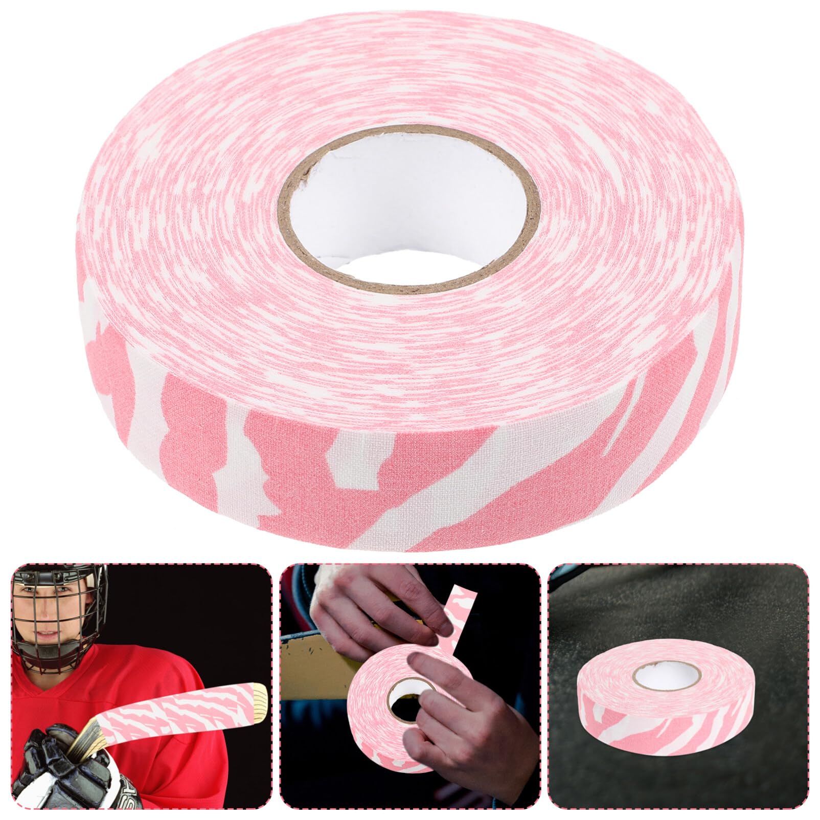 SUPVOX 1 Roll Hockey Tape Cloth Tape Roll for Ice Roller Hockey Stick, Blade Handle Protector Grip for Lacrosse Baseball Bat