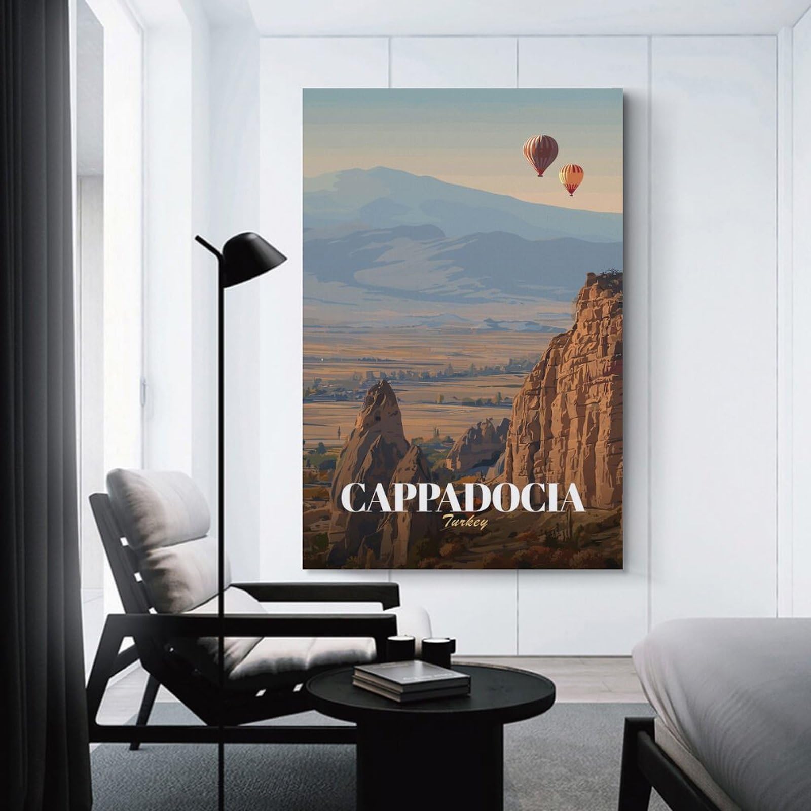 Junmoney Decorative Wall Artwork Cappadocia Turkey Travel, 24x36inch(60x90cm), for Lounge, Bedroom Or Personal Spaces, Gift Idea for Housewarming And Birthdays