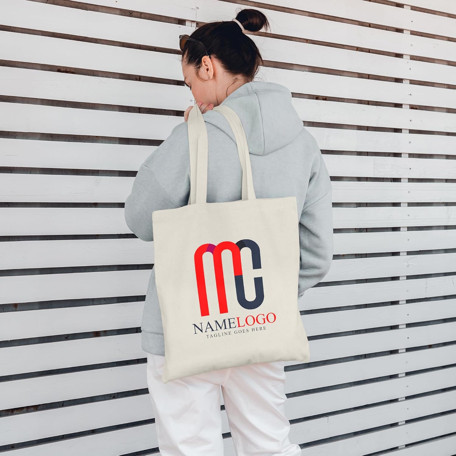 Custom Canvas Tote Bag with Photo Text Personalized Canvas Bag with Picture Gift for Dog Cat Owner Customized Bags - Image 2