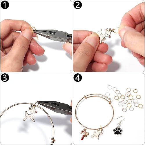 Miniatura 6 de 1000 piezas de anillos abiertos de 3 mm chapados en plata, oro y oro rosa, anillo de salto para hacer joyas de hierro, anillos simples a granel