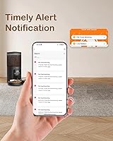 Vista 5 de Comedero automático para gatos 2 gatos, alimentador WiFi 5G para mascotas con control de aplicación, alimentador de alimentos secos para perros de 6