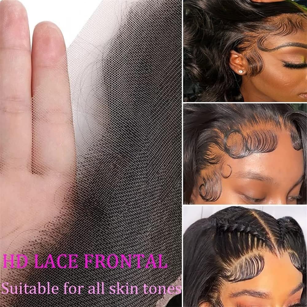 quotidiano Fasci di body wave 3/4 con frontale in pizzo 13x4 HD