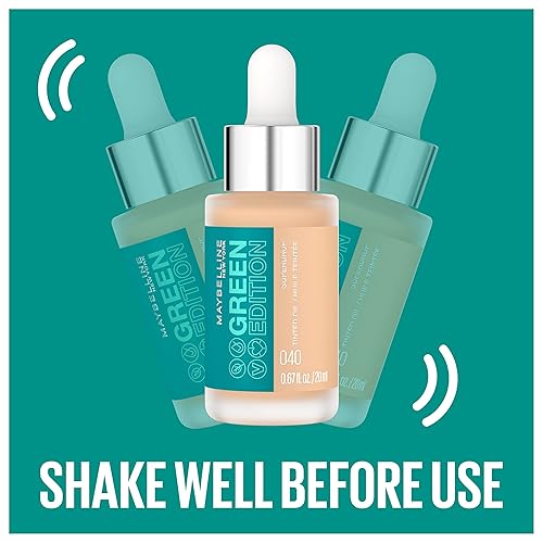 Miniatura 7 de Maybelline Green Edition Superdrop - Base de maquillaje de base de aceite tintado, base de cobertura natural ajustable formulada con aceite de